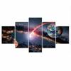 Earth Planets Universe Star Poster 5pcs Modern Home Wall Decor Canvas Picture Art HD Print Painting On Canvas for Living Room