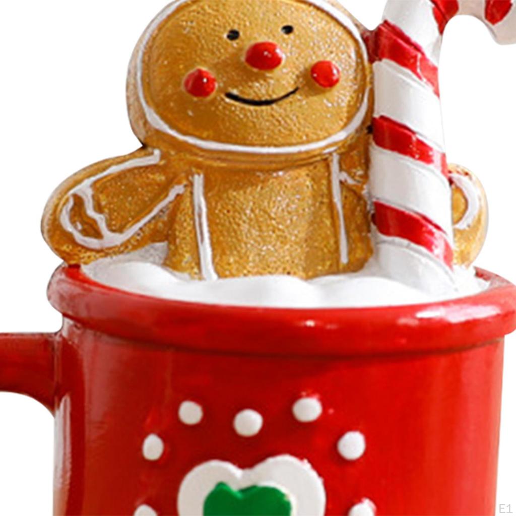 Рождественская статуэтка из смолы, маленькая милая рождественская статуэтка, витрина для гостиной, полка для поделок, подставка под телевизор