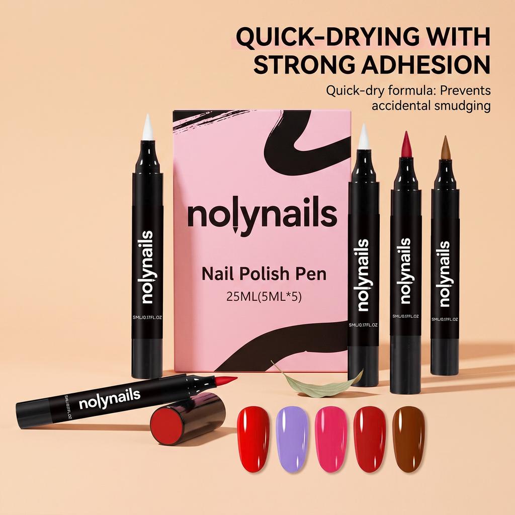 Multi-Color Nail Gel Pen Set, Vibrant Colors, Easy Application, Long-Lasting Nail Art Pen for Beginners