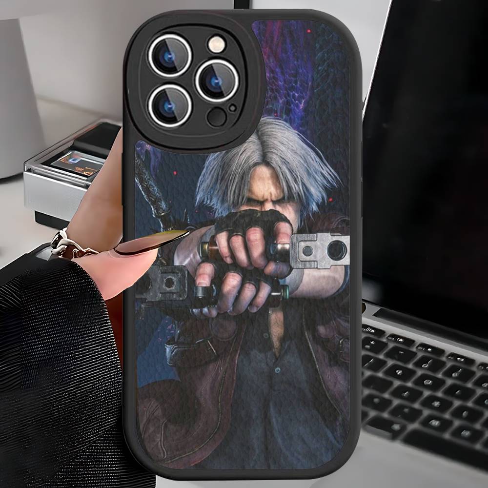 Игровой чехол D-Devil May Cry из кожи для телефона iPhone 16 15 14 13 12 11 Pro Max Plus Ударопрочный чехол