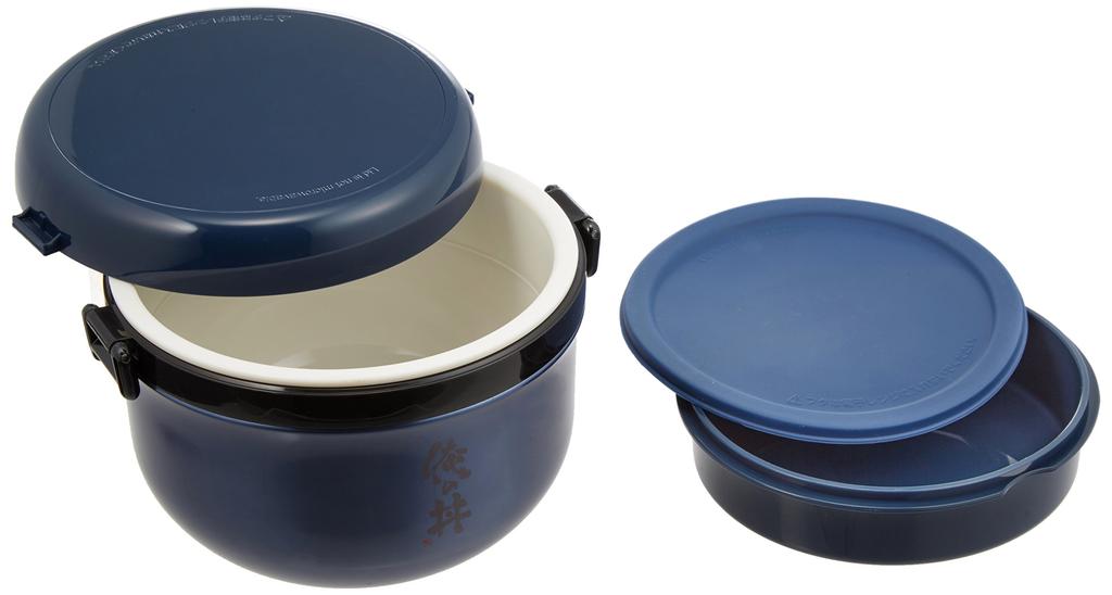 Pearl Metal Insulated Bento Box, Stainless Steel Bowl, Lunch Jar, Size 540, with Bag, Navy, "My Meal" (HB-2695)
