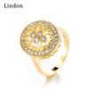 Классическое кольцо Lindon из медного сплава с цирконием, женские ювелирные изделия, свадебный подарок для вечеринки