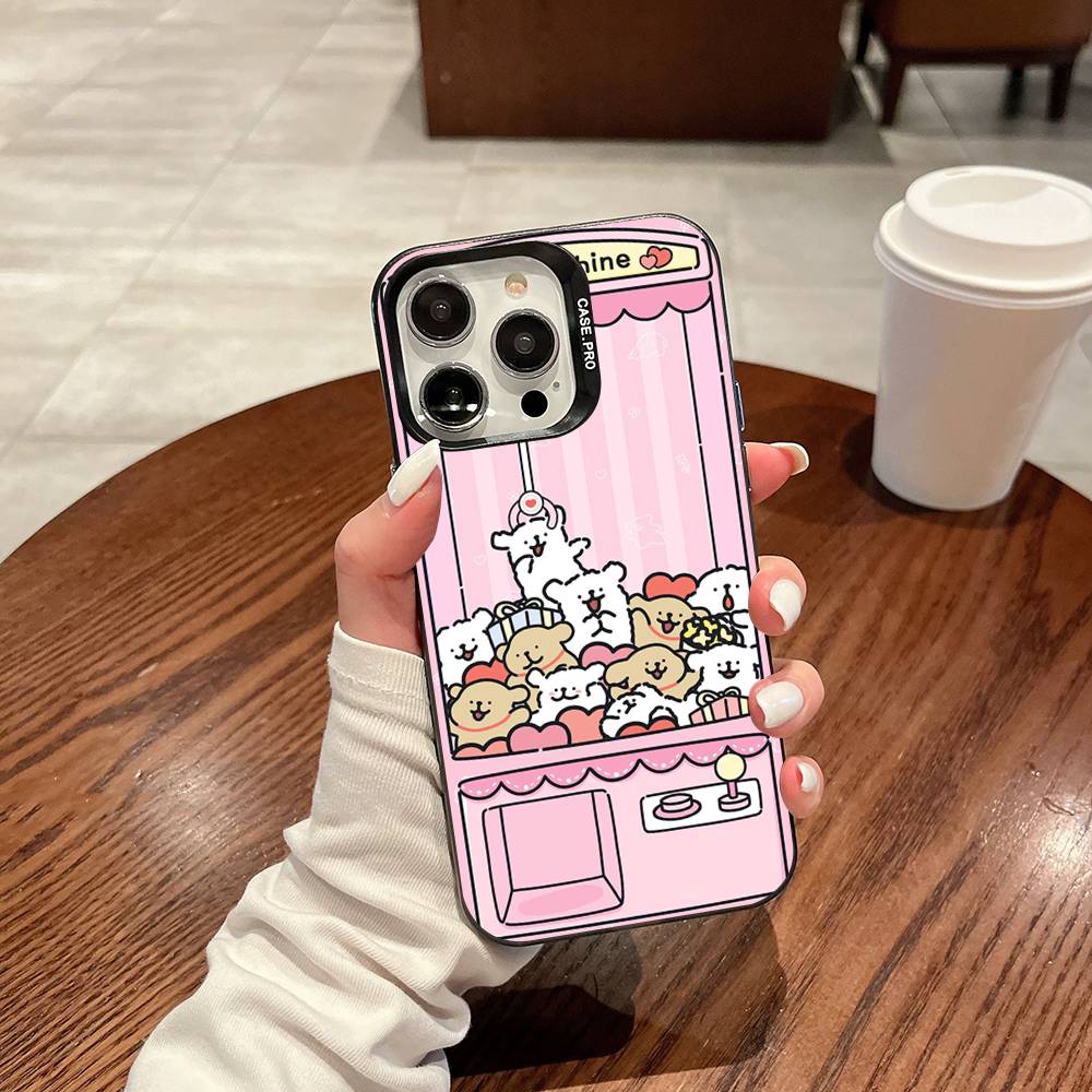 Мальтийская милая щенячья линия Для IPhone 17 16 15 14 13 12 11 Pro Max Plus Матовый цвет Задняя крышка телефона