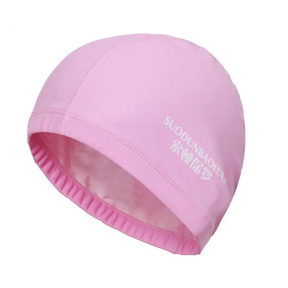 PU Fabric Protect Ears Waterproof Elastic Swimming Caps Swim Pool Hat Swimming Caps Swim Cap
