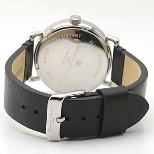 Унисекс кожаные часы Salvatore Marra для мужчин и женщин с простым ретро-классическим дизайном [Официальный японский продукт] (SM20106-SSBK/BK)