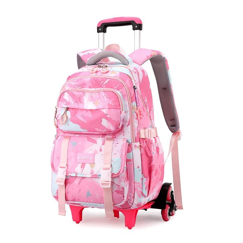 Школьная сумка-тележка Школьные сумки на колесиках Студенческий рюкзак 6 колес (34*20*47СМ)ZRY5193