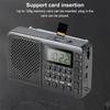 Портативный FM/AM/SW Приемник со светодиодным экраном Карманное радио Поддержка TF-карты USB-накопителя Подарки для пожилых людей