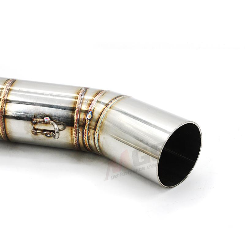 For DUCATI Diavel 60mm 51mm 1200 Motorcycle Exhaust Escape Moto Tube Muffler Connection Elbow Middle Link Pipe Pit Bike