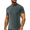 2023 Summer Men's Turtleneck Short-Sleeved T-Shirt - European and American Style