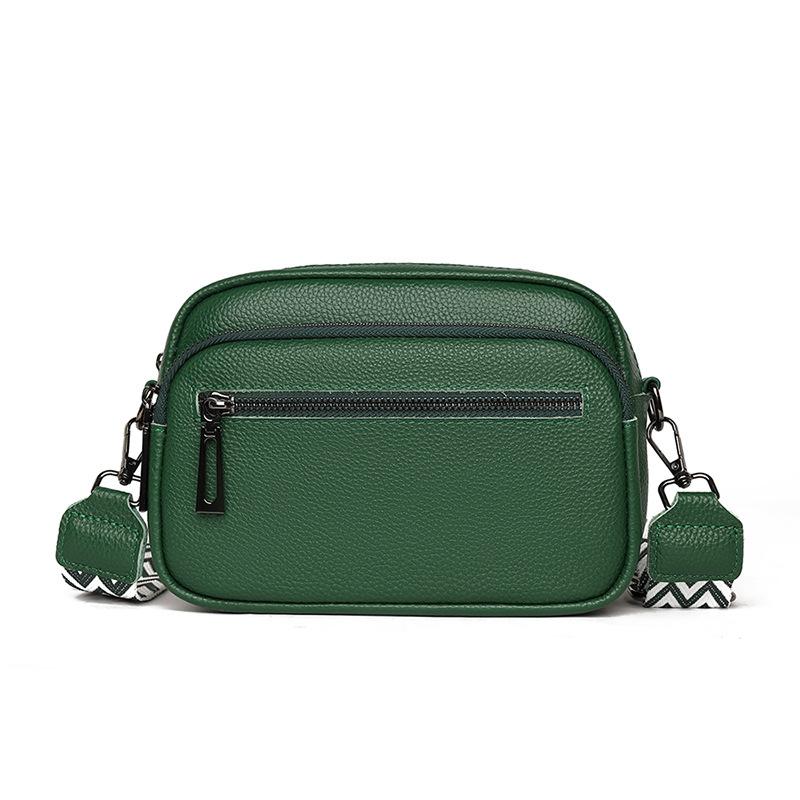 Сумка для мобильного телефона из натуральной кожи Широкий плечевой ремень Женская одноплечевая сумка Многокарманная сумка кроссбоди Женская сумка