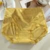 Women's Underwear Cotton Antibacterial Crotch Mid High Waist Panties Lace Edge Large Size Briefs Soft Design for Girls