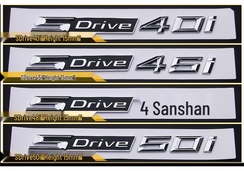 Совместимый значок для BMW X1/X3/X5/X6: Модели xDrive 20i, 28i, 30i, 35i, 40i