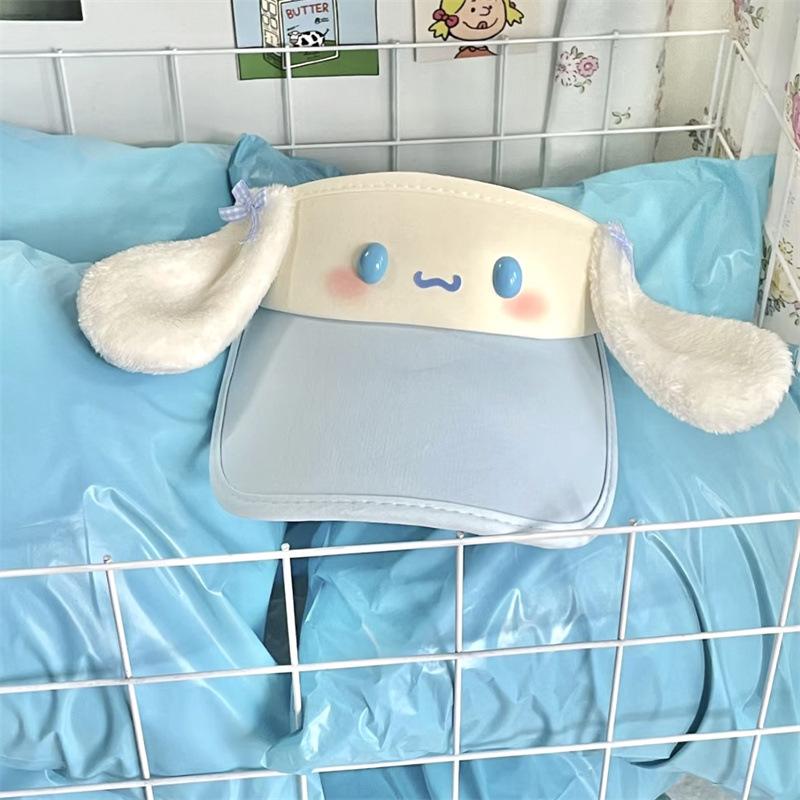 Солнцезащитный головной убор HelloKitty с пустым верхом, милый пустой верхний головной убор, солнцезащитный козырек, открывающий лицо, маленькая мультяшная девочка, кошка kt, солнцезащитная шляпа