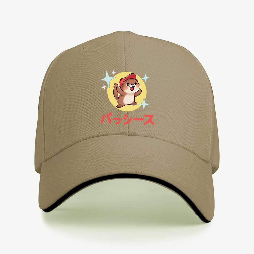 Cute Otter in Red Cap Baseball Cap Adjustable Polyester Casual Print Summer Sports Cap