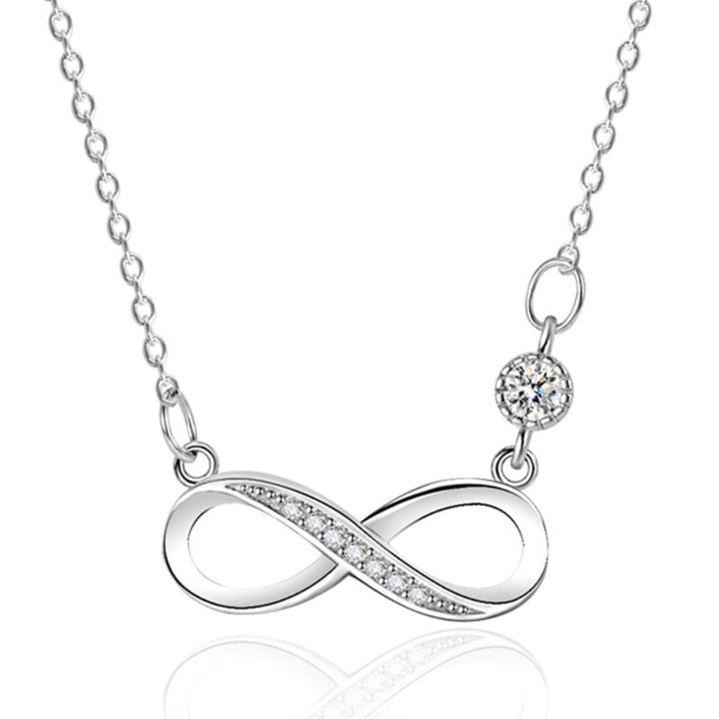 Simple Necklace Fashionable Eight Pendant Necklace Hollow Eight Neck Jewelry Perfect for Youthful Couple or Close Friend