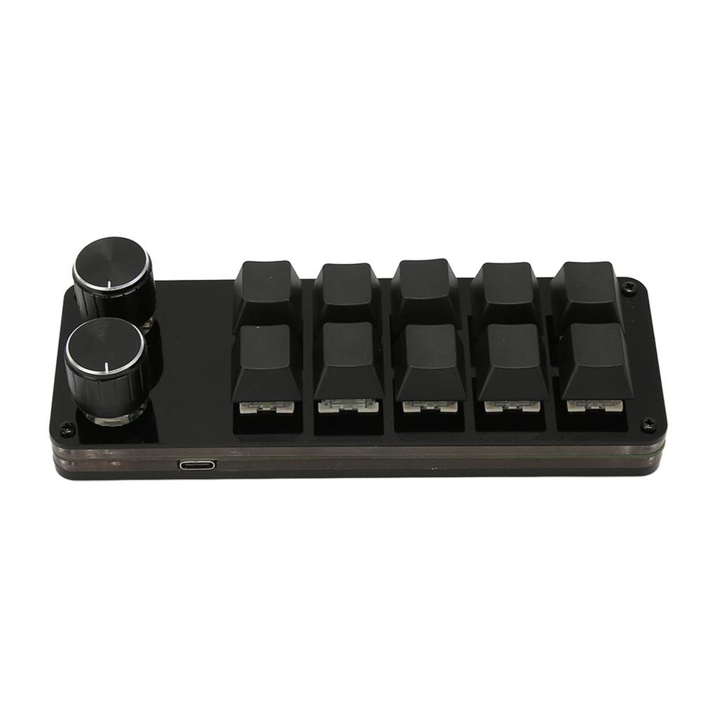 Программируемая клавиатура 10 клавиш 2 регулятора Синие переключатели Механическая С возможностью горячей замены Мини-клавиатура для игр Офис Медиа