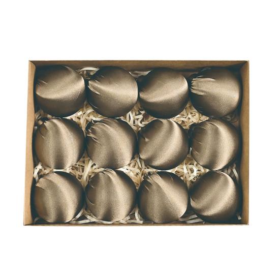 12 шт./набор 6 см бархатный рождественский шар украшение небьющийся пластик многоразовый праздничный рождественская елка подвесной флокированный шар украшение подвеска