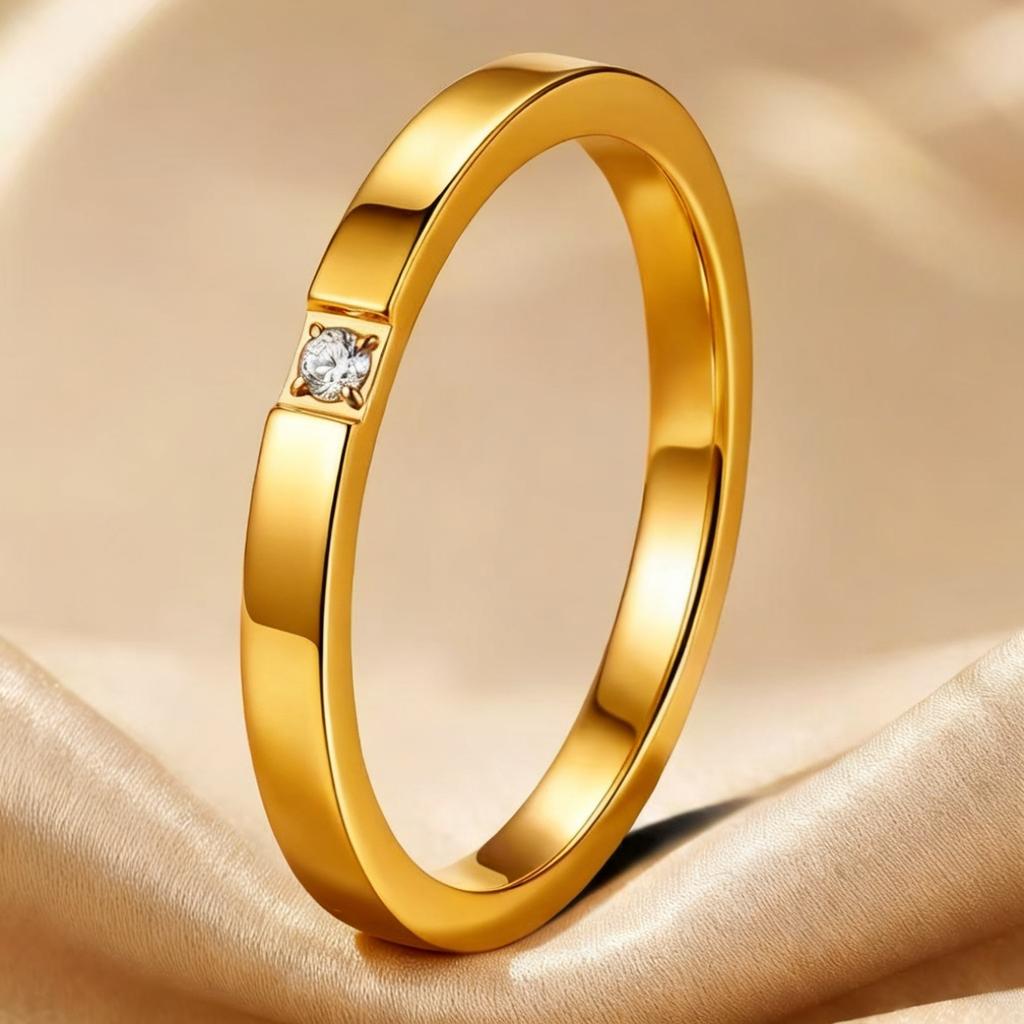 Stainless Steel Ring Women's European and American Simple Very Fine Titanium Steel Ring Ring Niche Tail Ring