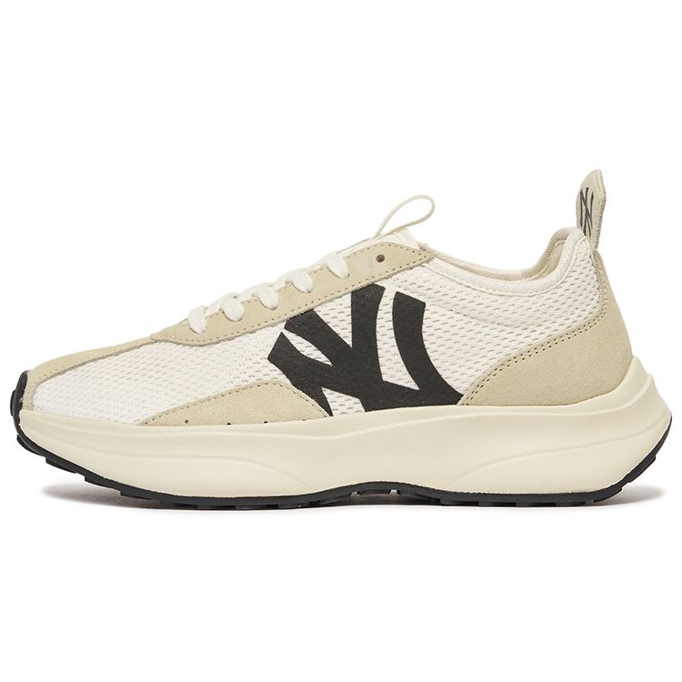 MLB Chunky Jogger Seamball Synthetic Leather Thick Sole Comfortable Non-Slip Wear-Resistant Low-Top Dad Shoes Unisex sneaker White 3ASXXB21N-50IVS