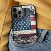 США Американский флаг Мягкий чехол для телефона для iPhone 17 Air 16e Pro max 15 Pro 13 14 Plus 11 12 MagSafe Магнитный Coque