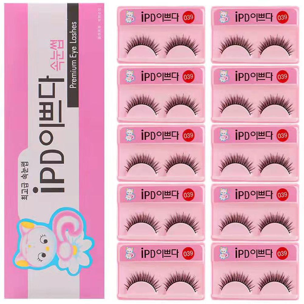 Накладные ресницы, тонкие ресницы с естественным видом, 10 пар мягких ресниц из искусственной норки