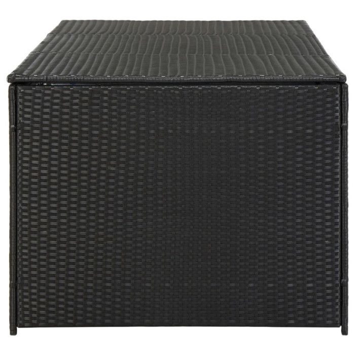 Storage Box - Woven Resin - 180x90x70 Cm - Black - Gas Lift Mechanism