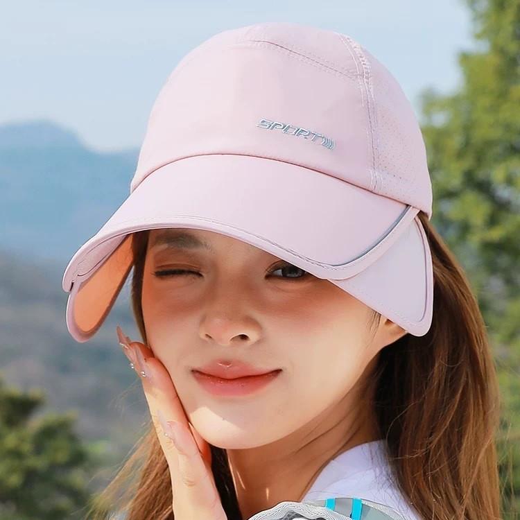 New sunscreen cap women's UV protection travel sunshade baseball cap wide brim enlarged adjustable sun hat