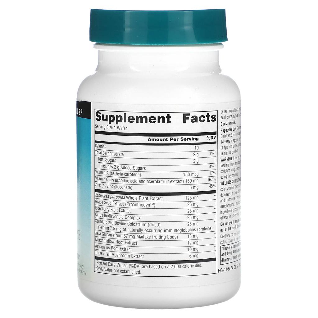 Source Naturals, Wellness, Детские жевательные таблетки для иммунитета, Восхитительный ягодный вкус, 30 таблеток