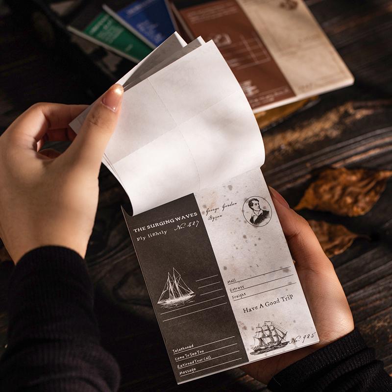 Journal GO 30pages The Literary Giant's Memo Pads Collage Journaling Decoration Material Paper Scrapbooking Handmade Papers