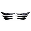 Bruce & Shark 6pcs Universal Car/Auto Front Bumper Fins Spoiler Canards Refit Anti-Scratch Extensions Universal Gloss Black