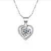 999 Pure Silver Heart-Shaped Pendant Necklace Jewelry