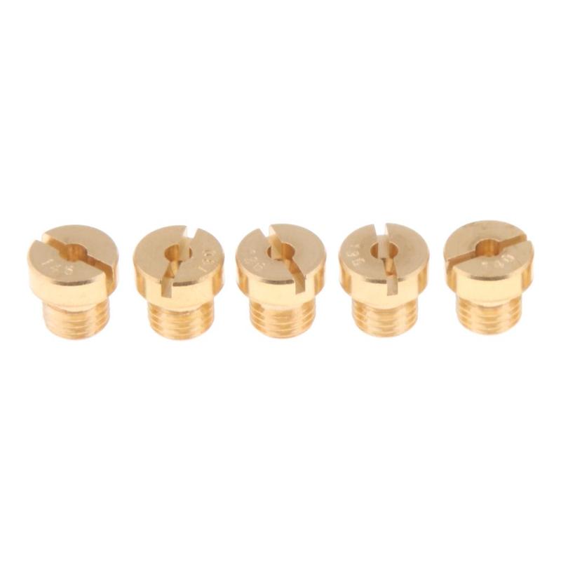 Motorcycle Carburetor Main Jet Hexagonal Injector Copper Jet Set for 4-stroke 125cc Repair and Upgrade