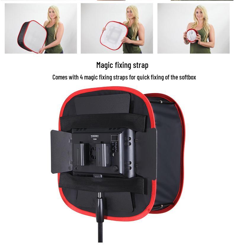 Светодиодный софтбокс с красным/черным сотовым краем для портретной фотографии