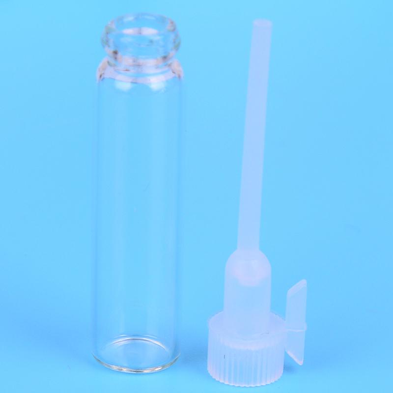10/50 шт мини 1 мл стеклянный флакон пустой лабораторный флакон парфюмерное жидкое масло