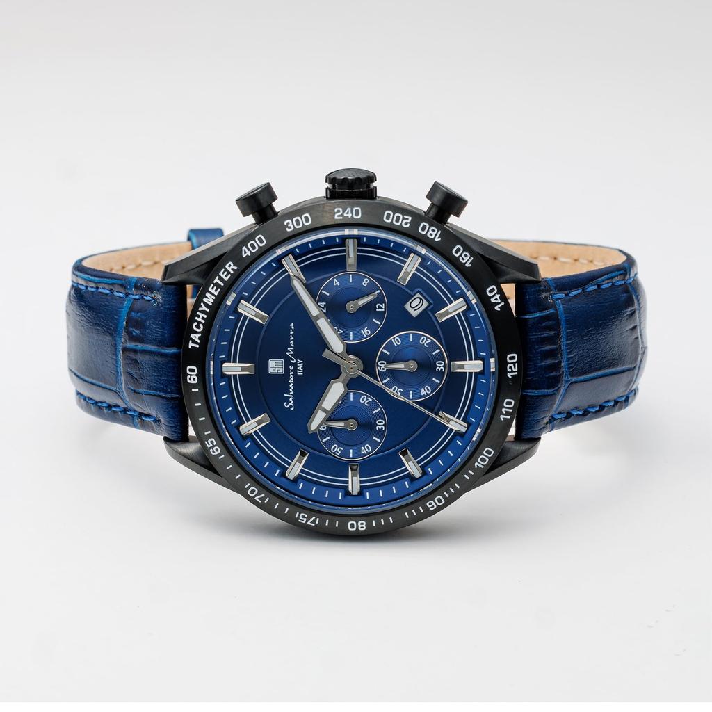 Часы Business Analog Chronograph Black Quartz с крестом для часов BKNV [Salvatore Marra] Мужские [Товар]