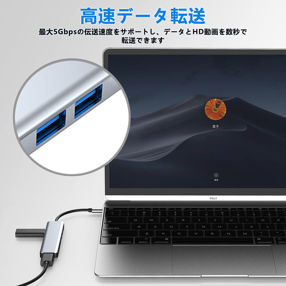 USB C Hub HDMI Adapter HDMI Video Output USB High Speed Data Transfer PD 100W Fast Charging Card USB Typec Hub Compatible with MacBook MacBook iPad