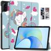 Tablet Coque For Honor Pad X8 X8Pro X9 X9Pro Cute Unicorn Cat Fold Leather Cover For Funda Honor Pad V6 V7 V7Pro V8 V9 Case Kids
