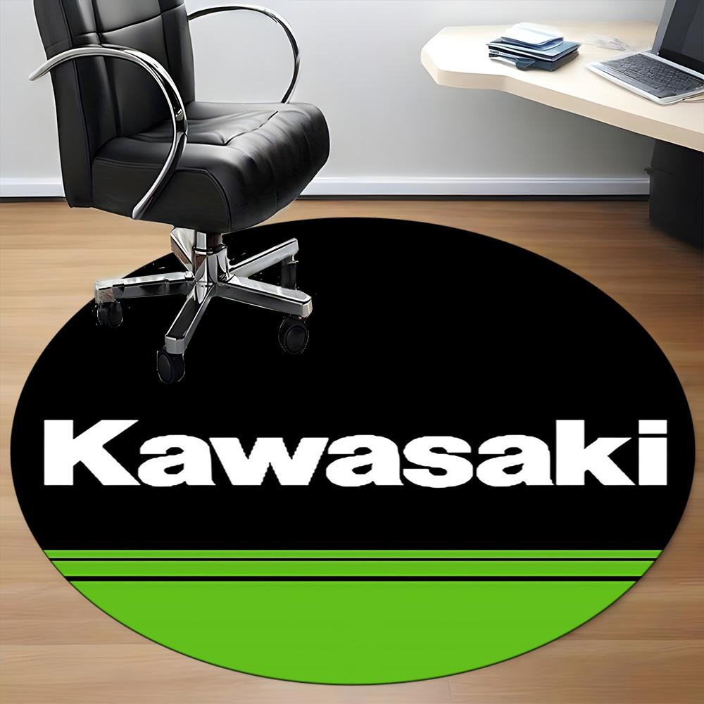1 шт. Круглый офисный коврик Kawasaki, Нескользящий, Мягкий и прочный офисный коврик для декора интерьера, Идеально подходит для офиса, Красивое украшение