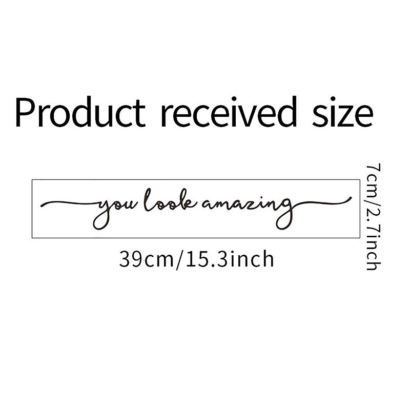 1 шт., вы выглядите потрясающе, зеркальная наклейка, ПВХ-наклейка, декор для ванной комнаты, душевая дверь, настенное искусство, аксессуары для украшения дома