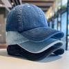 Бейсболка в стиле хип-хоп из денима для женщин и мужчин, однотонная кепка с застежкой-молнией, регулируемая солнцезащитная кепка JK Solid Y2K для корейских девушек и пап, кепки для дальнобойщиков