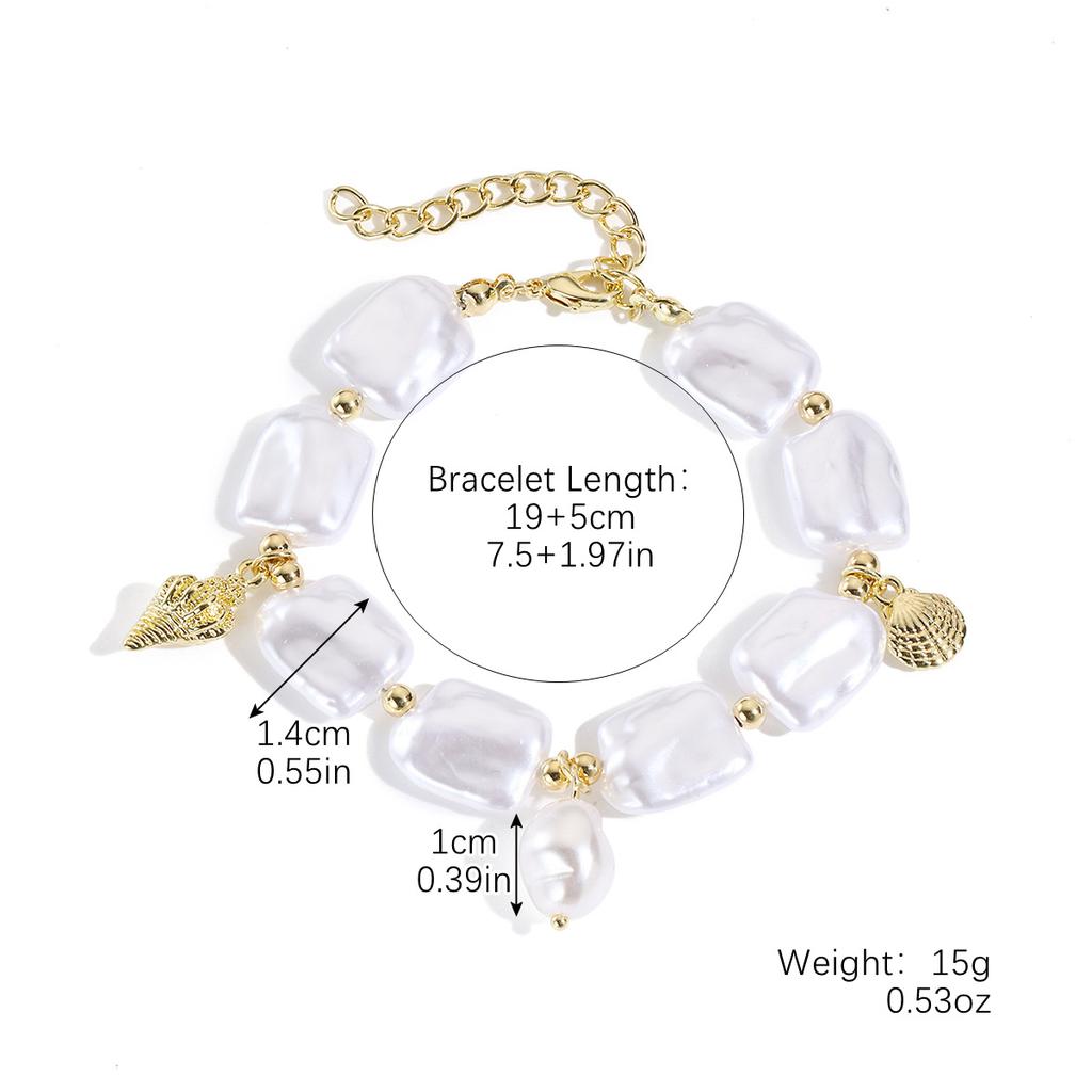 Винтажный комплект из жемчужин барокко особой формы, высококачественное ожерелье с безопасной пряжкой, браслет, комплект ювелирных изделий.