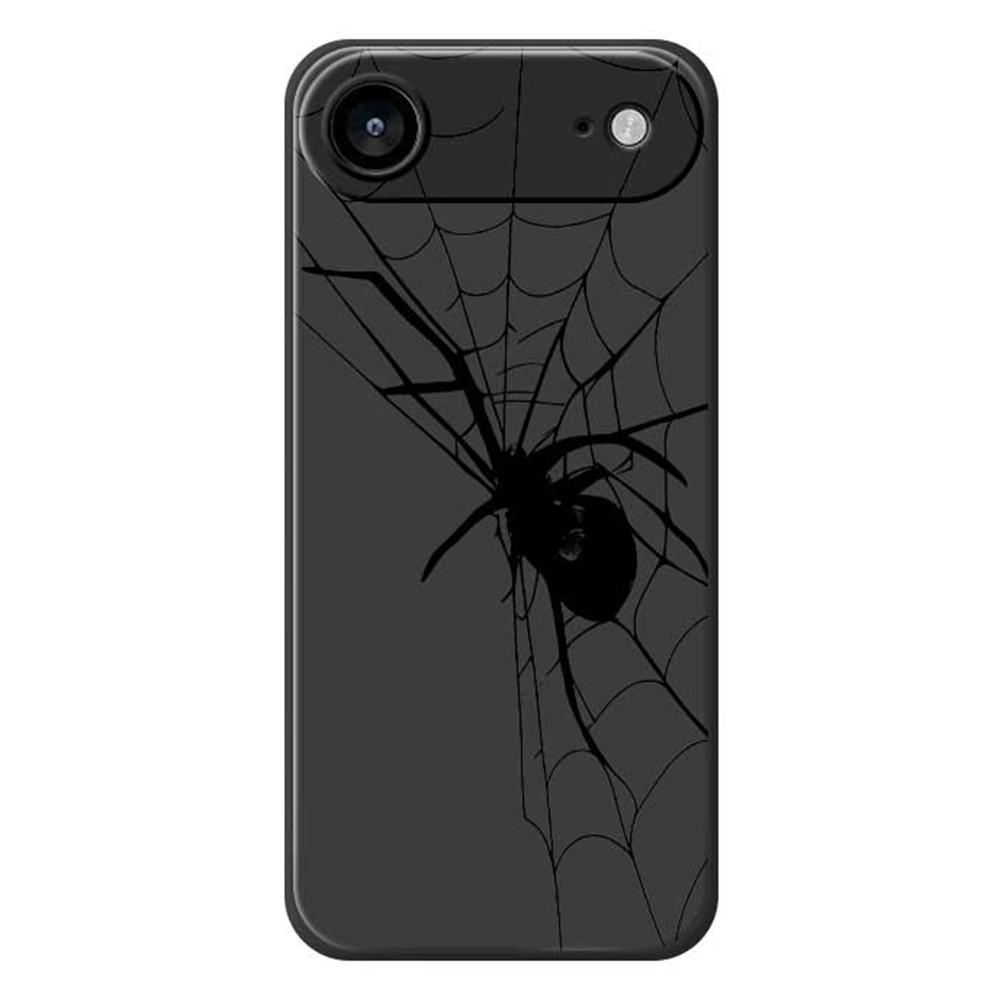 For iPhone 17 Air Case Spider Pattern Printing Straight Edge TPU Phone Back Cover