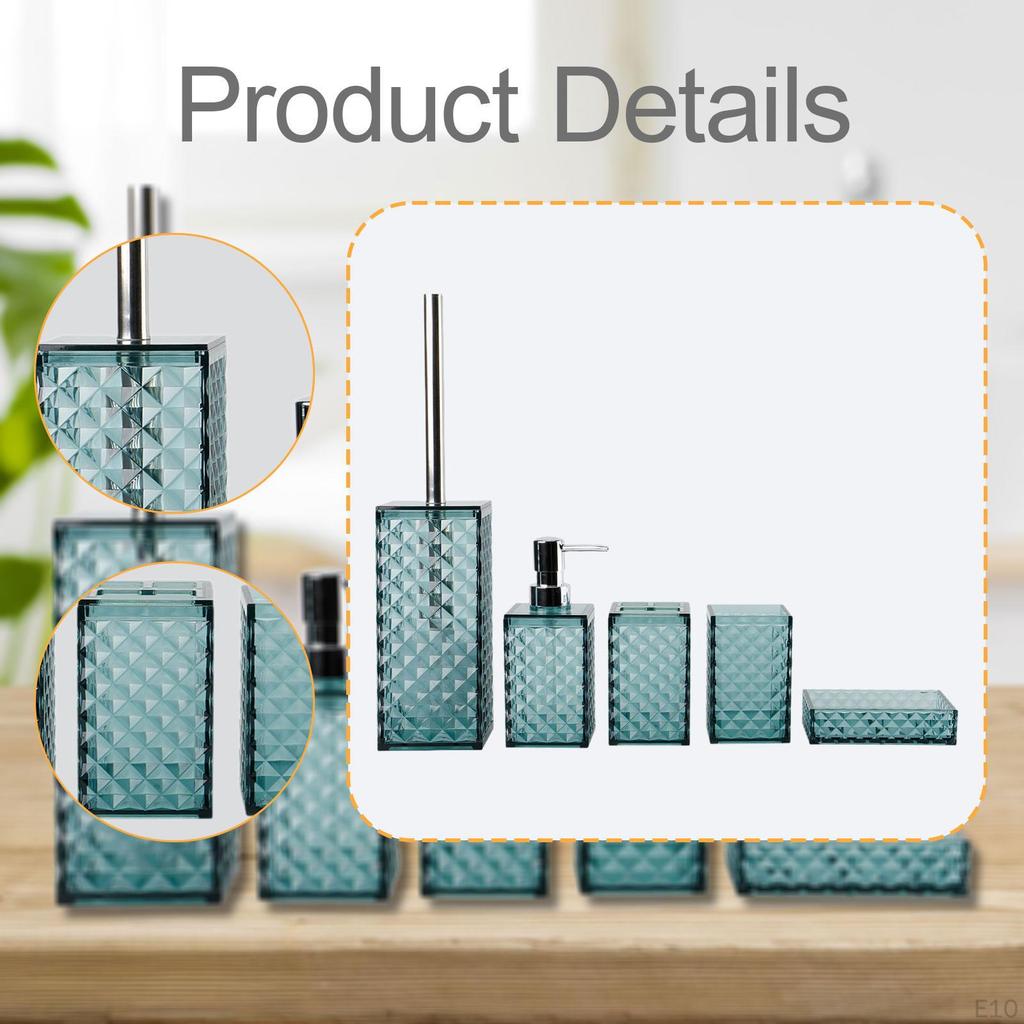 Набор из 5 предметов для ванной комнаты: мыльница, декор, современный, практичный, для дома, квартиры