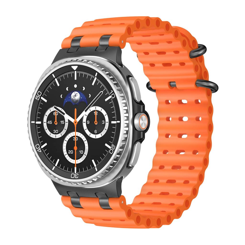 Ocean Silicone Sports Band For Samsung Galaxy Watch 9 40mm 44mm Strap For Galaxy Watch 8 40mm 44mm Classic 46mm Unisex Watchband Correa Bracelet