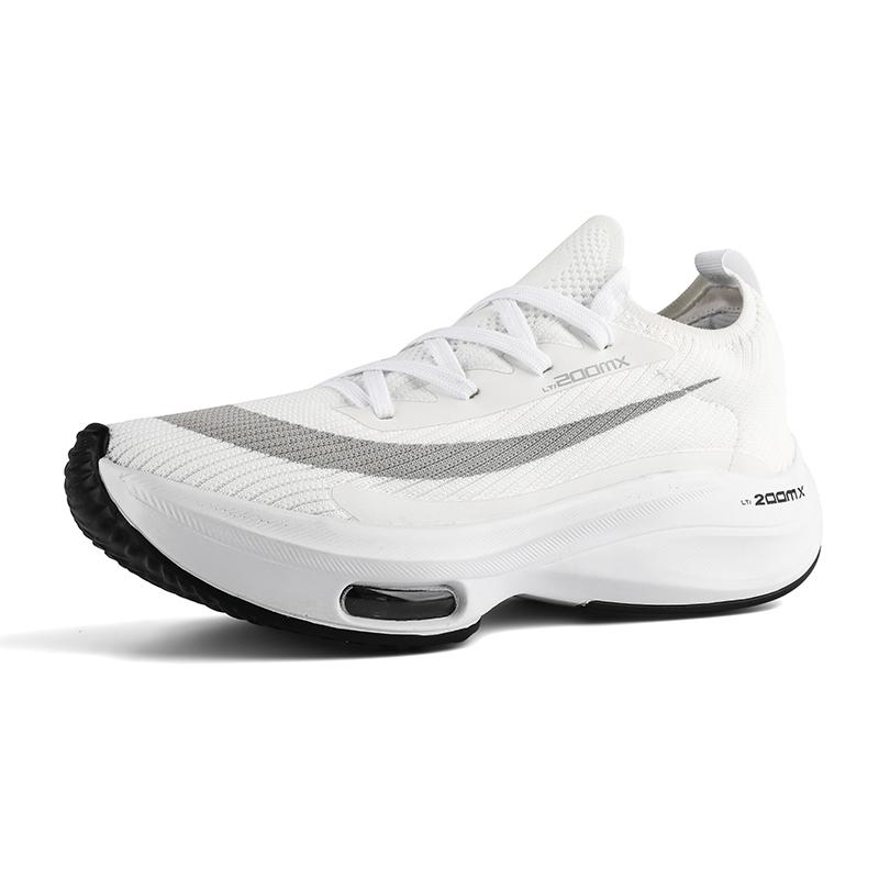 Кроссовки для бега с пружинящей подошвой для мужчин, летающие, сетчатая тканая поверхность, дышащая, воздушная подушка, нескользящая, спортивная обувь с мягкой подошвой