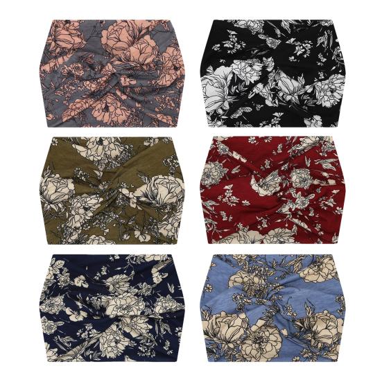 Широкая витая повязка на голову для женщин, очень большая повязка на голову с этническим принтом для занятий йогой, повязка на голову для волос, витые толстые аксессуары для волос в стиле бохо