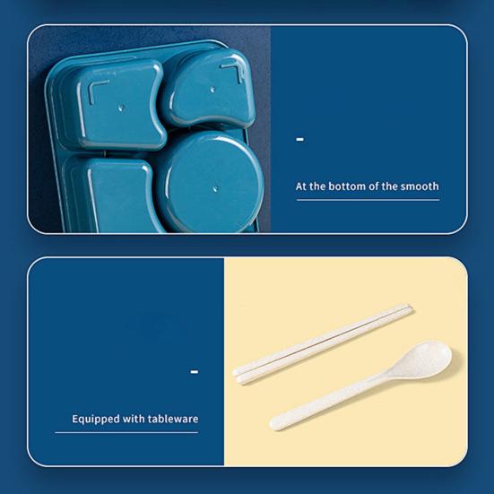 Bento Lunch Box with Leakproof Sauce Box Multi-Compartment Snack Box Meal Prep Containers for