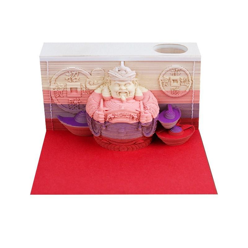 Мистический 3D Настольный календарь Pop-Up Castle Ежемесячный планировщик 2025 Ежегодный органайзер Стикеры Список дел Офис Домашний декор Украшения