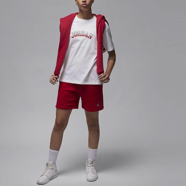 (WMNS) Air Jordan Graphic T-Shirt 'White Red' Women's FD7202-100