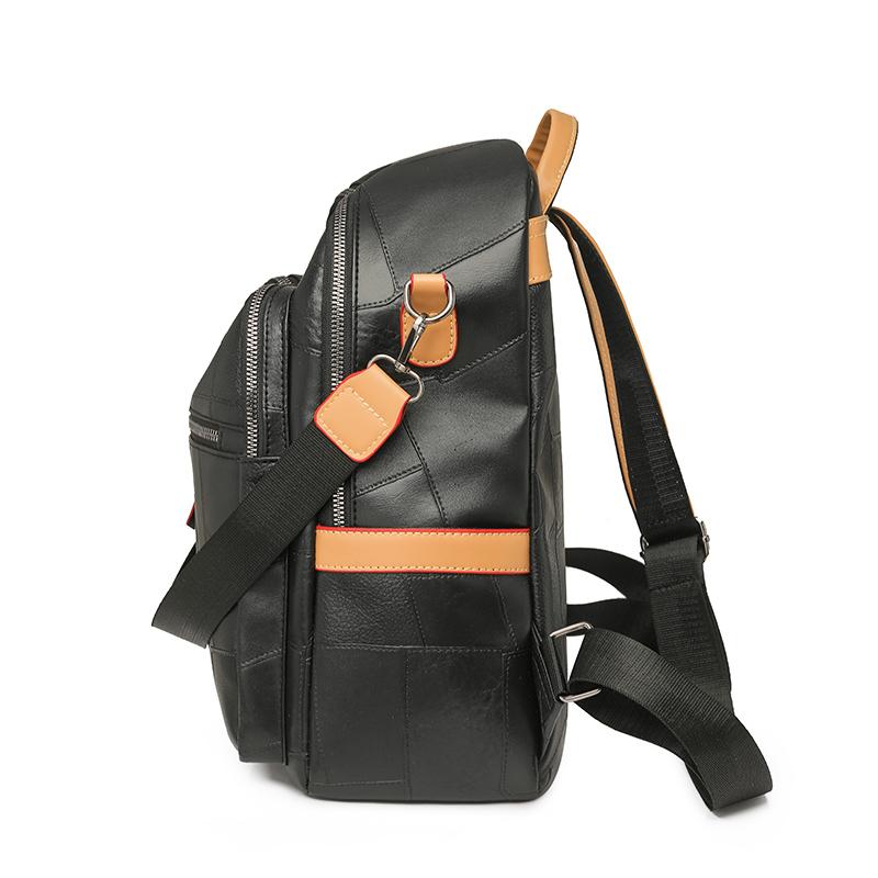 Женский рюкзак с цветными блоками, многофункциональная сумка через плечо, многоцелевой дорожный рюкзак